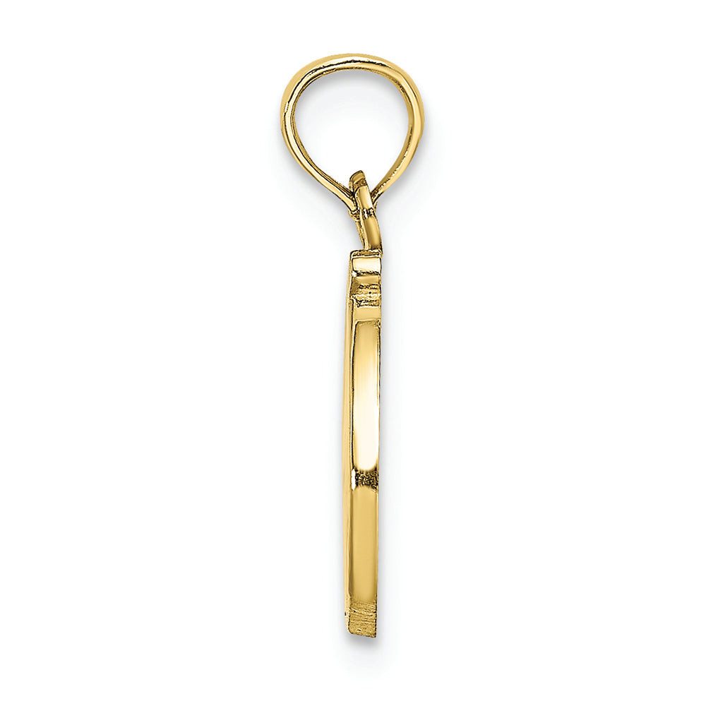 FJC Finejewelers 10k Yellow Gold D Script Initial Charm