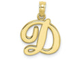 FJC Finejewelers 10k Yellow Gold D Script Initial Charm