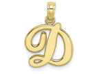 FJC Finejewelers 10k Yellow Gold D Script Initial Charm