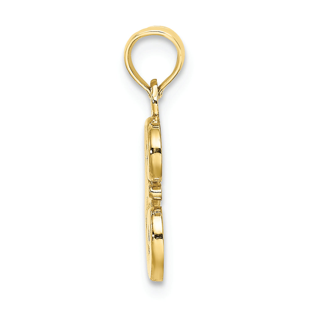 FJC Finejewelers 10k Yellow Gold E Script Initial Charm