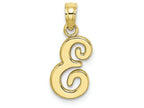 FJC Finejewelers 10k Yellow Gold E Script Initial Charm