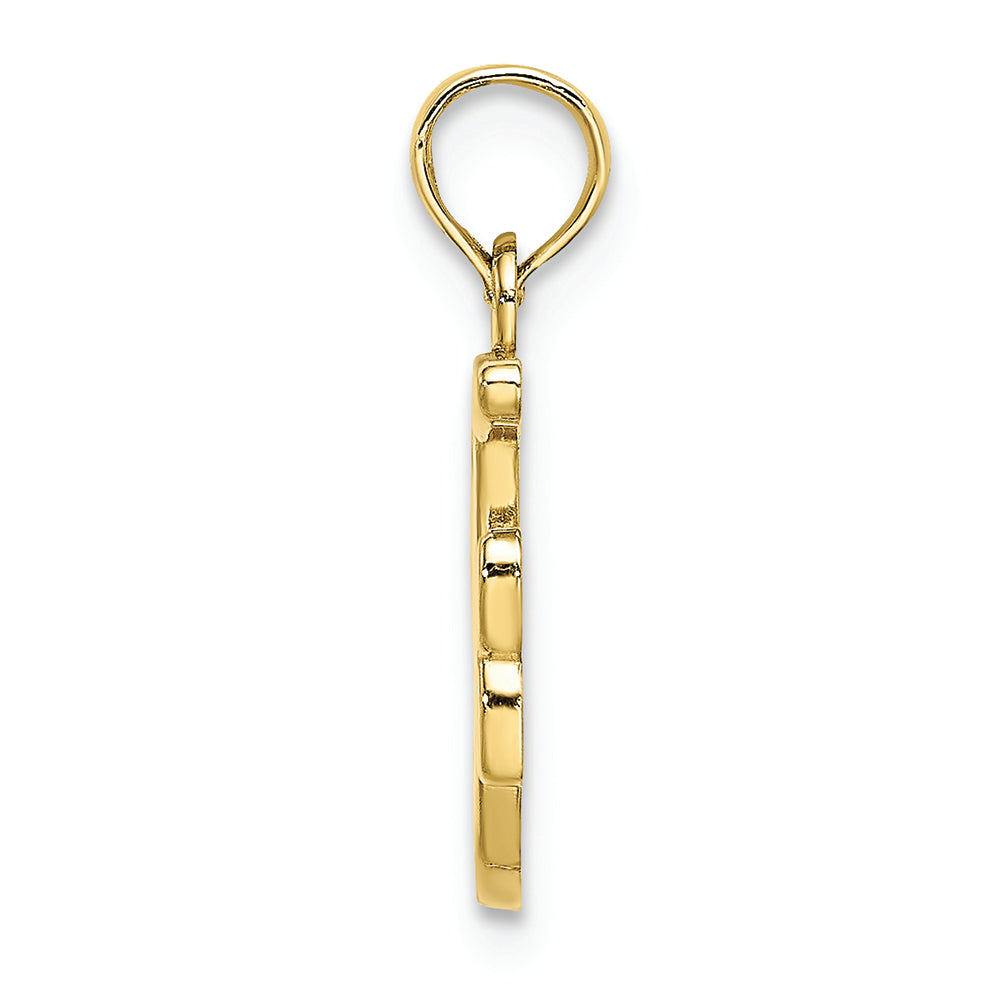 FJC Finejewelers 10k Yellow Gold F Script Initial Charm