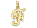 FJC Finejewelers 10k Yellow Gold F Script Initial Charm