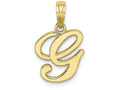 FJC Finejewelers 10k Yellow Gold G Script Initial Charm