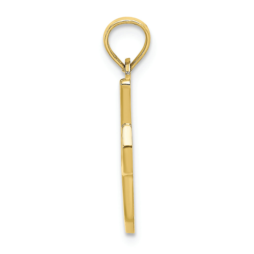 FJC Finejewelers 10k Yellow Gold I Script Initial Charm