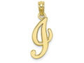 FJC Finejewelers 10k Yellow Gold I Script Initial Charm