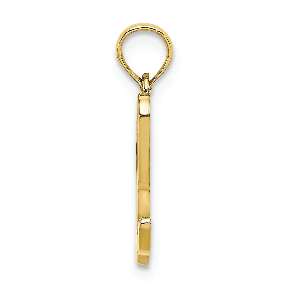 FJC Finejewelers 10k Yellow Gold L Script Initial Charm