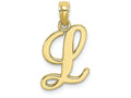 FJC Finejewelers 10k Yellow Gold L Script Initial Charm
