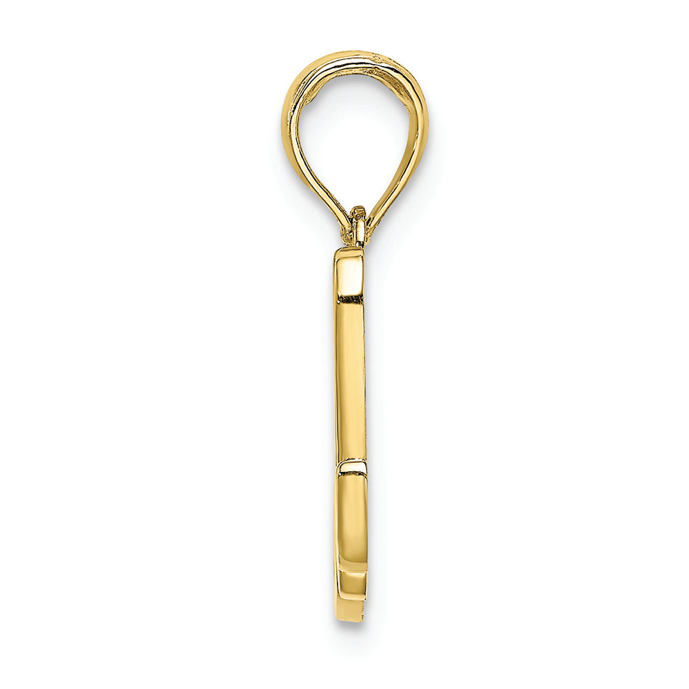 FJC Finejewelers 10k Yellow Gold M Script Initial Charm
