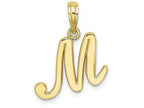 FJC Finejewelers 10k Yellow Gold M Script Initial Charm