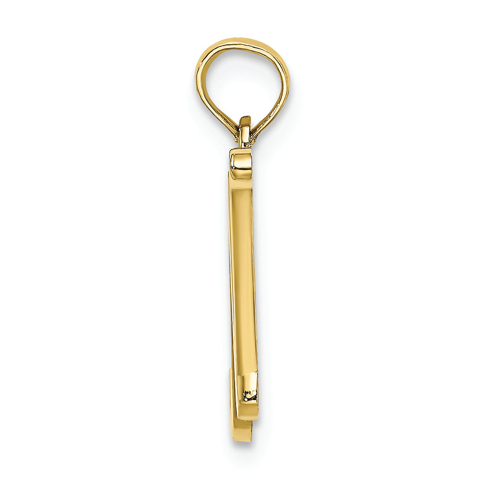 FJC Finejewelers 10k Yellow Gold N Script Initial Charm