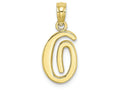 FJC Finejewelers 10k Yellow Gold O Script Initial Charm
