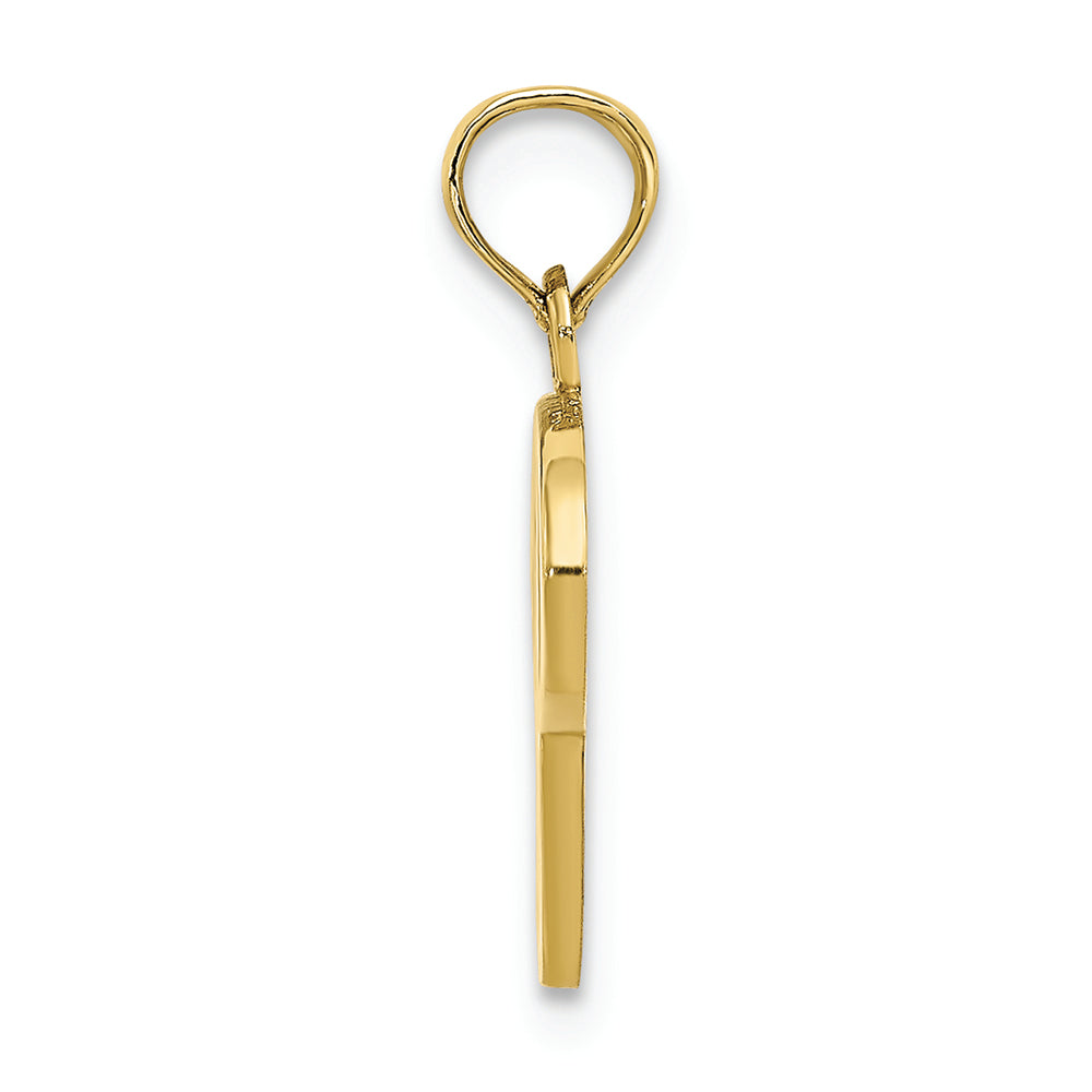 FJC Finejewelers 10k Yellow Gold P Script Initial Charm