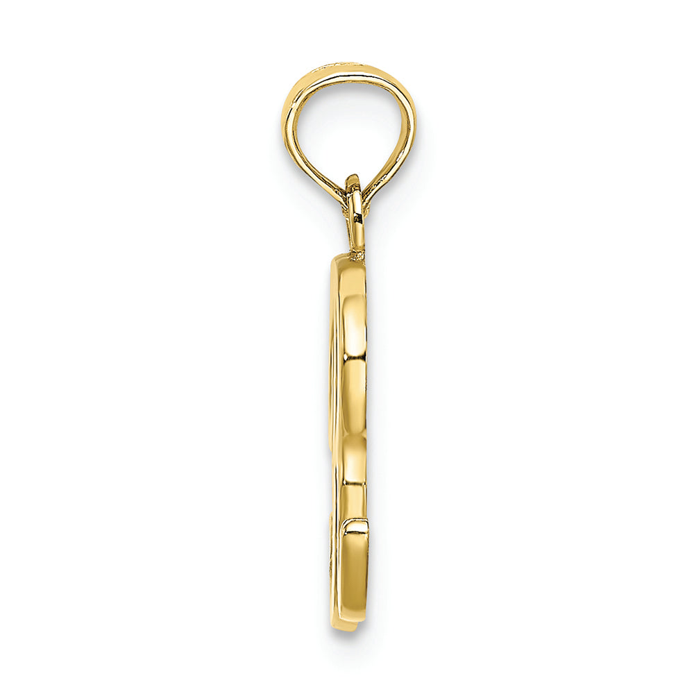 FJC Finejewelers 10k Yellow Gold R Script Initial Charm