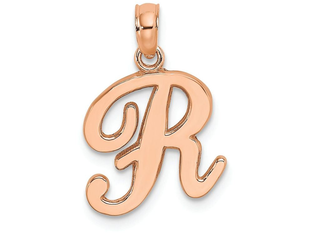FJC Finejewelers 10k Yellow Gold R Script Initial Charm