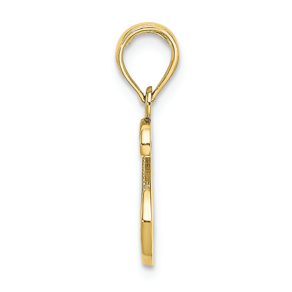 FJC Finejewelers 10k Yellow Gold S Script Initial Charm