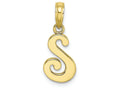 FJC Finejewelers 10k Yellow Gold S Script Initial Charm