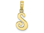 FJC Finejewelers 10k Yellow Gold S Script Initial Charm