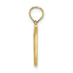 FJC Finejewelers 10k Yellow Gold V Script Initial Charm