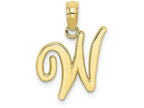 FJC Finejewelers 10k Yellow Gold W Script Initial Charm
