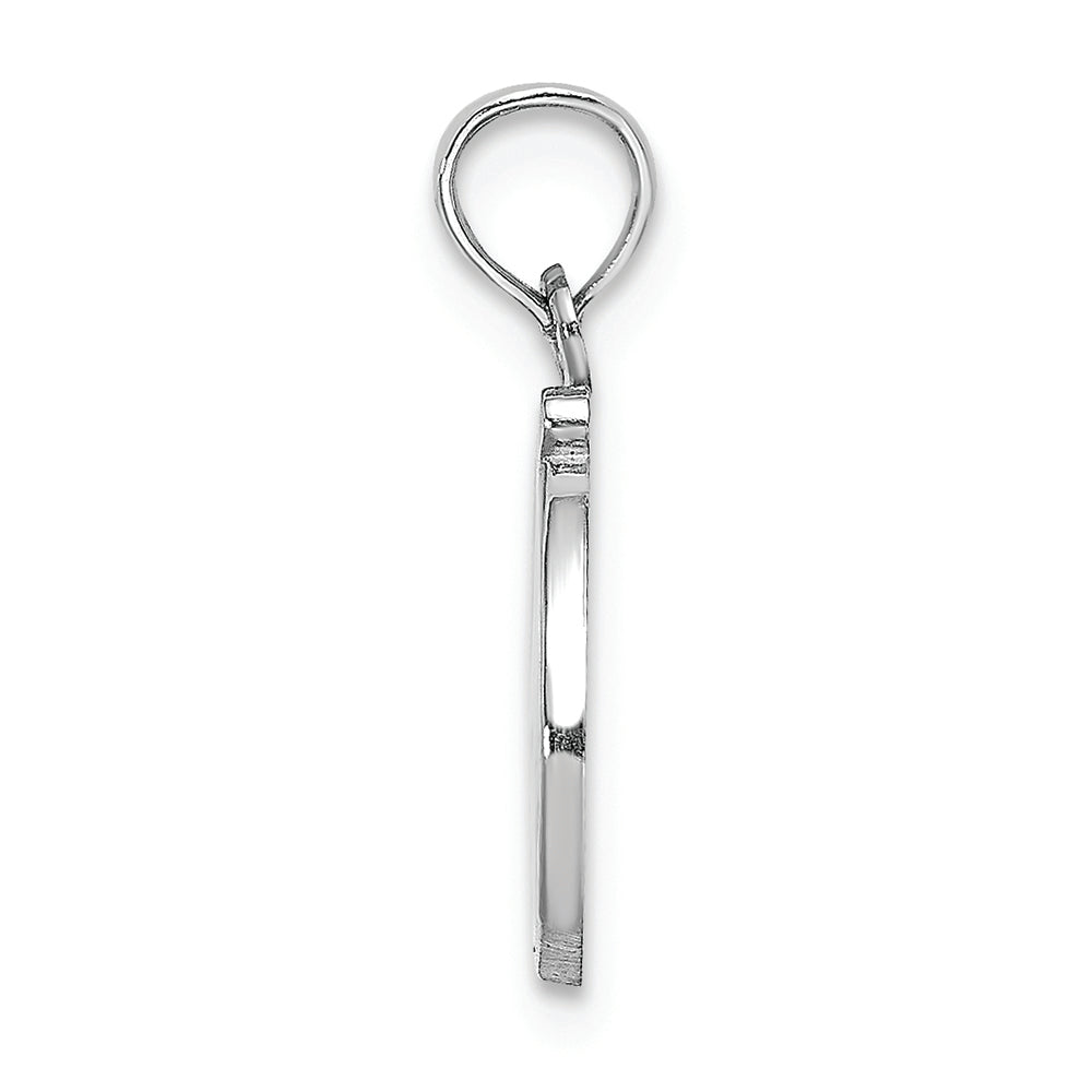 FJC Finejewelers 10k White Gold D Script Initial Charm