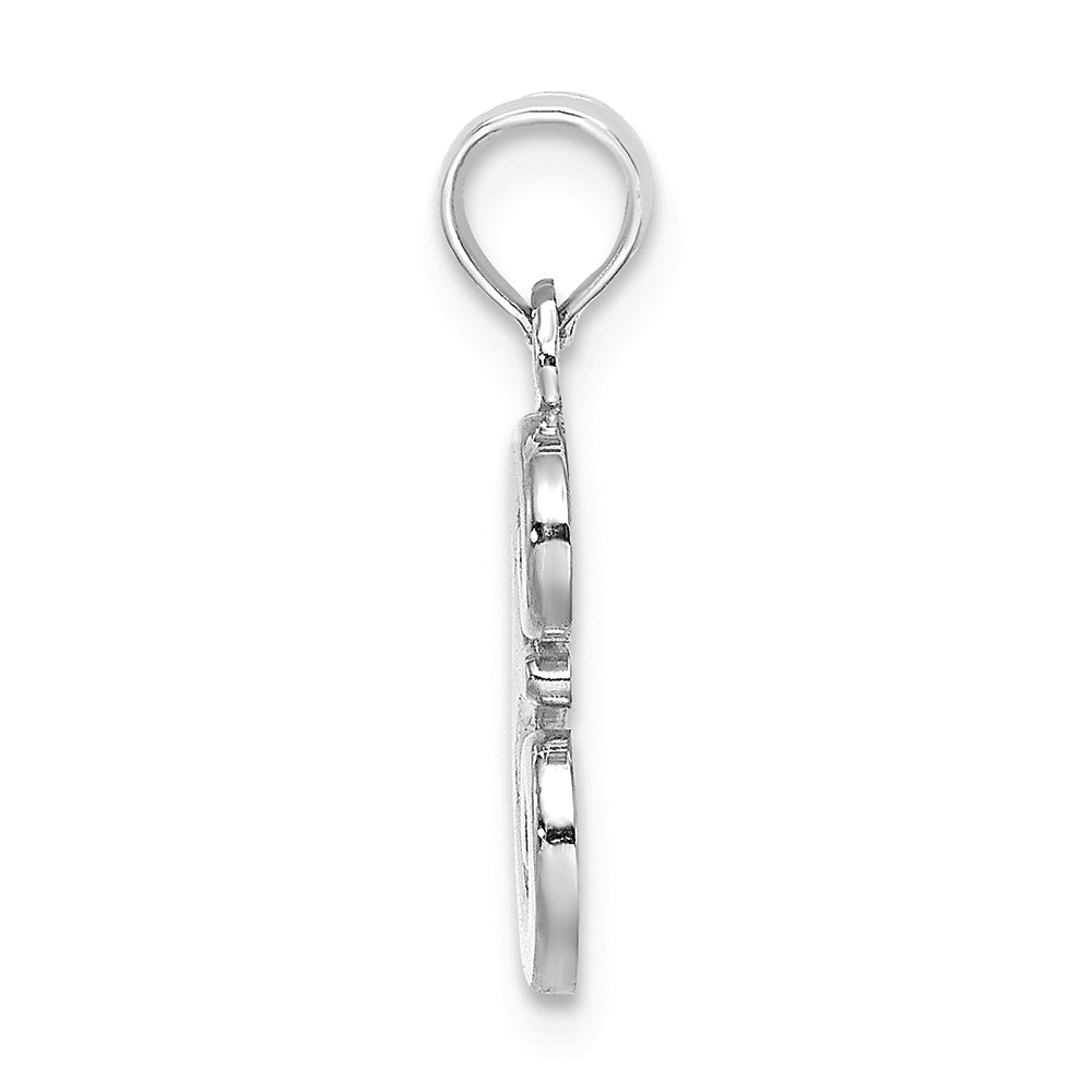 FJC Finejewelers 10k White Gold E Script Initial Charm