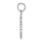 FJC Finejewelers 10k White Gold F Script Initial Charm