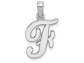 FJC Finejewelers 10k White Gold F Script Initial Charm