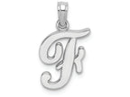 FJC Finejewelers 10k White Gold F Script Initial Charm