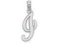 FJC Finejewelers 10k White Gold I Script Initial Charm
