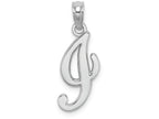 FJC Finejewelers 10k White Gold I Script Initial Charm
