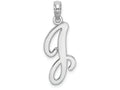 FJC Finejewelers 10k White Gold J Script Initial Charm