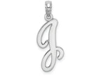 FJC Finejewelers 10k White Gold J Script Initial Charm