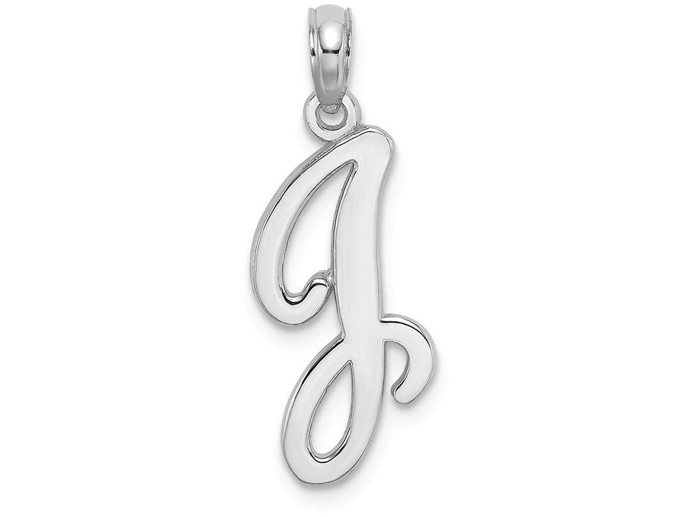 FJC Finejewelers 10k White Gold J Script Initial Charm