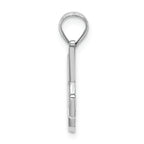 FJC Finejewelers 10k White Gold K Script Initial Charm
