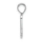FJC Finejewelers 10k White Gold M Script Initial Charm