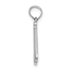 FJC Finejewelers 10k White Gold N Script Initial Charm