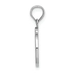 FJC Finejewelers 10k White Gold O Script Initial Charm
