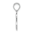 FJC Finejewelers 10k White Gold S Script Initial Charm
