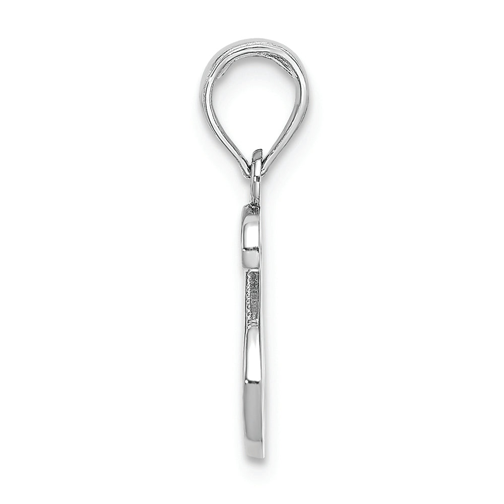 FJC Finejewelers 10k White Gold S Script Initial Charm