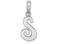 FJC Finejewelers 10k White Gold S Script Initial Charm
