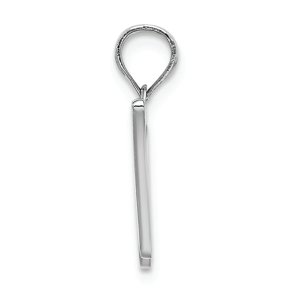 FJC Finejewelers 10k White Gold W Script Initial Charm
