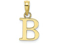 FJC Finejewelers 10k Yellow Gold B Block Initial Charm