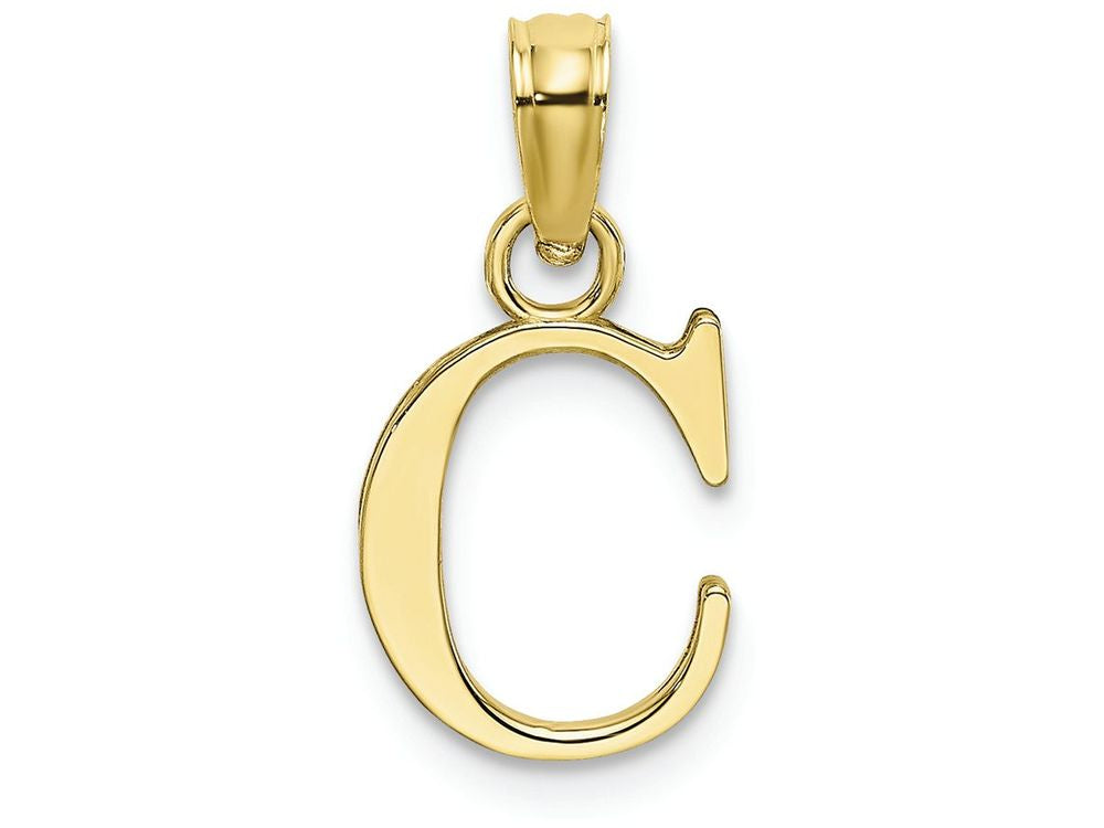 FJC Finejewelers 10k Yellow Gold C Block Initial Charm