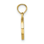 FJC Finejewelers 10k Yellow Gold D Block Initial Charm