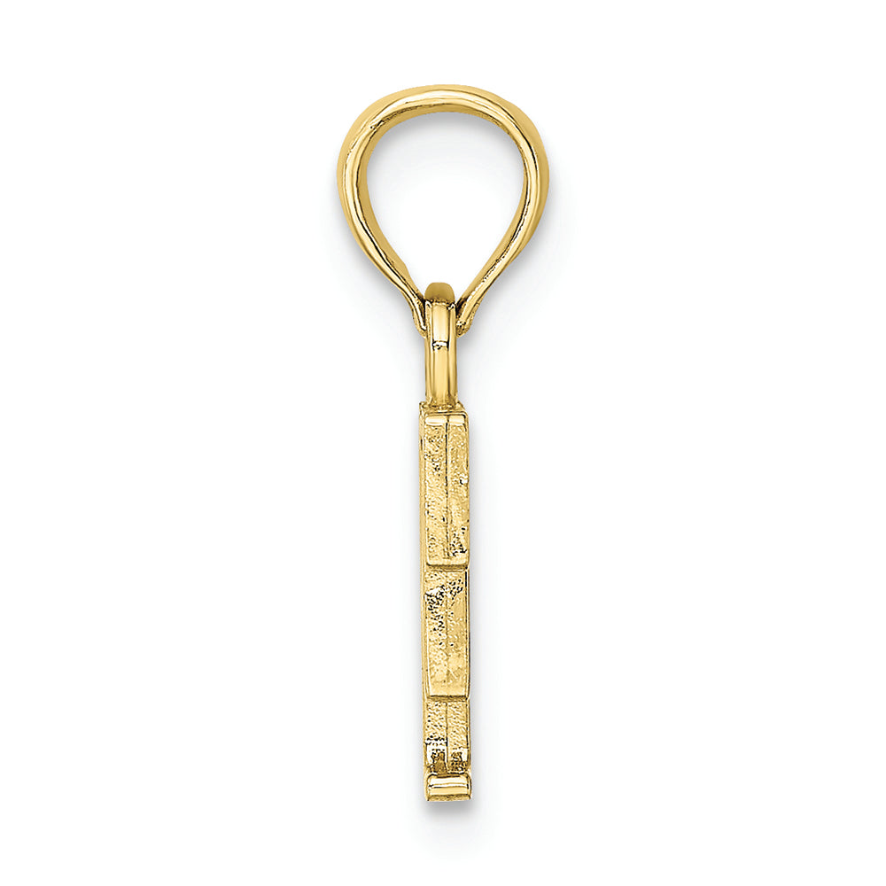 FJC Finejewelers 10k Yellow Gold F Block Initial Charm