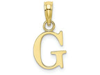 FJC Finejewelers 10k Yellow Gold G Block Initial Charm