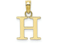 FJC Finejewelers 10k Yellow Gold H Block Initial Charm