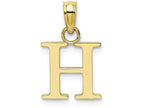 FJC Finejewelers 10k Yellow Gold H Block Initial Charm