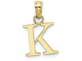FJC Finejewelers 10k Yellow Gold K Block Initial Charm